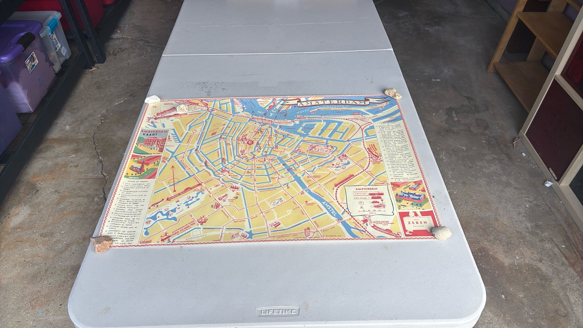 Home decor map of Amsterdam