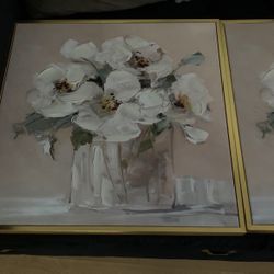 4 CUADROS PINTADOS A MANO SON INDIVIDUALES