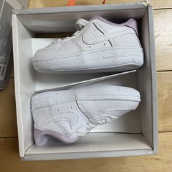 Nike Shoes Infant 3C Air Force 1 Crib Soft Bottom White/Pink Sneakers Girl Shoes