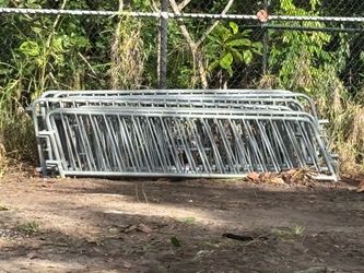 Metal barricade gates