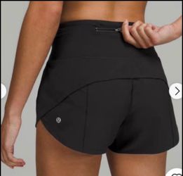 Lululemon Run Speed Up Short 4" Lined Shorts Size 4 Black LIKE NEW