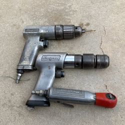 Snap On Drill And Chisel And Ratchet 