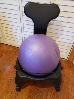 Fit Chair with Purple Isokinetics Balance Ball