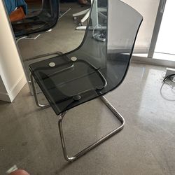 IKEA Acrylic Chair, Dark Grey