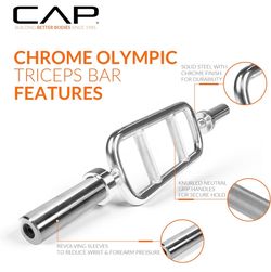 CAP Barbell 34'' Olympic Triceps Bar, Chrome