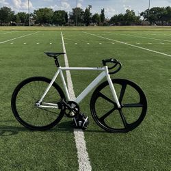 White 6ku Urban Track Bike