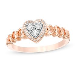 Diamond Heart Frame Promise Ring