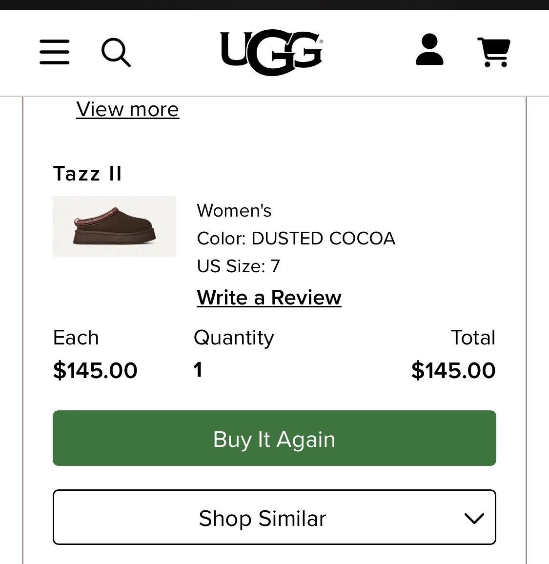 New Brown Ugg Size 7 Women