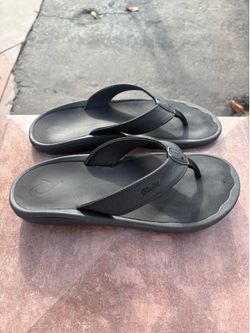 Olukai Ohana Black Sandals Size 14