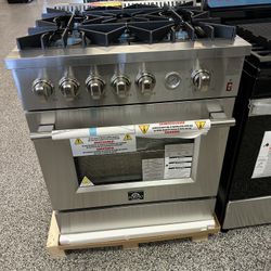 30’ Inches FORNO GAS STOVE STAINLESS STEEL BRAND NEW !!! 5 Burners With Griddle!!!!