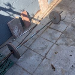 Bar 15 Lbs And set 20lbs Each Side