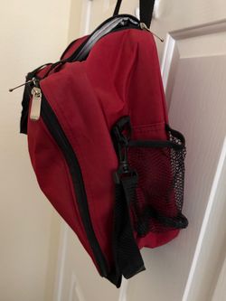 Red Canvas Insulated Picnic for two Pack
