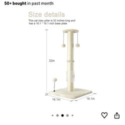 32" Tall Cat Scratching Post