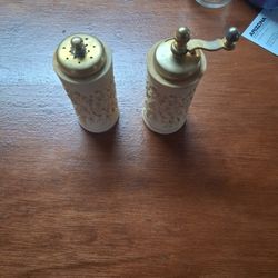 Salt And Pepper Shakers Made Of Animal Bone