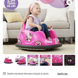 $60  Never Used Minnie Mouse Bumper Car - PU ONLY/Cash Only 