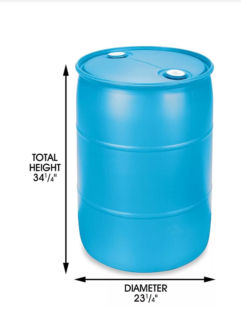 Used Black 55 Gallon Closed Top Plastic Drums (Food Grade) In Washington (USA) | Container Exchanger