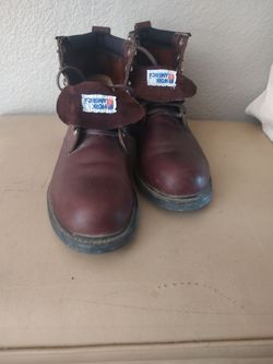 Leather Steel Toe work boots M 9.5