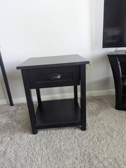 Black side table