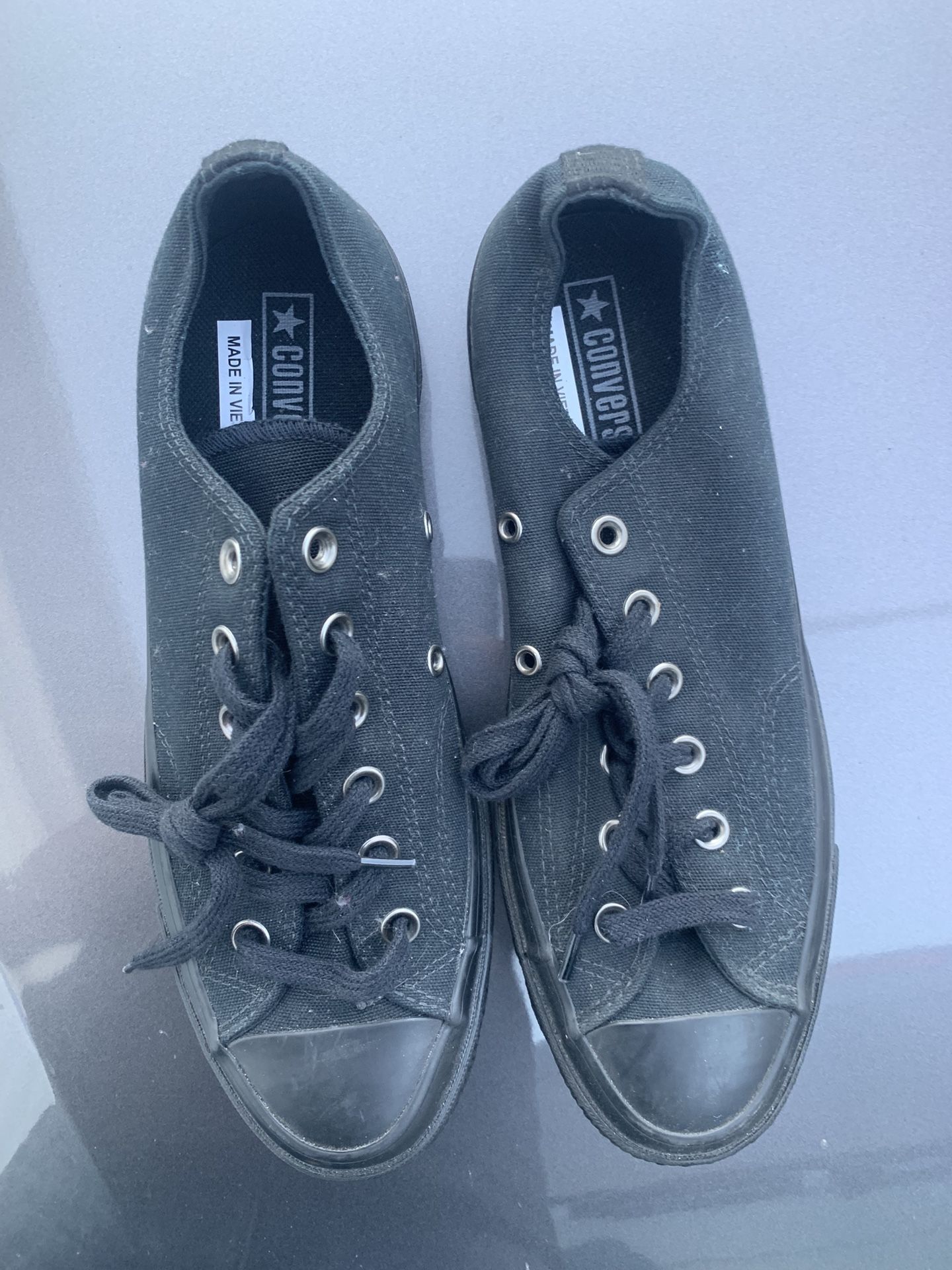 New Black Converse Size 8 Women 10 Men