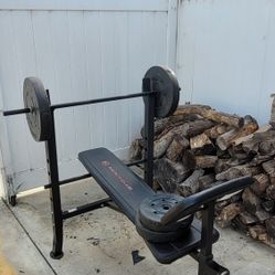 Weights And Bench Press, Adjustable Great Condition