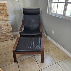 Ikea Pong Chair And Foot Rest