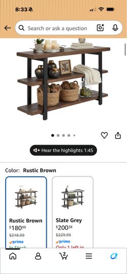 Solid Wood 3 Tier Console