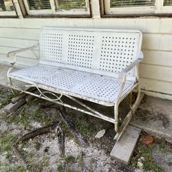 Mid Century Garden Bench / Patio Furniture