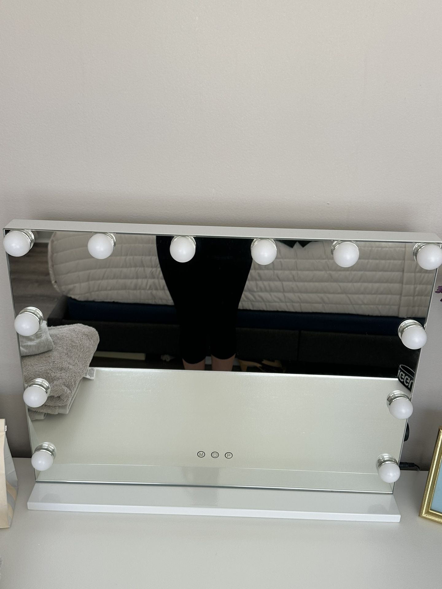 White Vanity Mirror with Lights