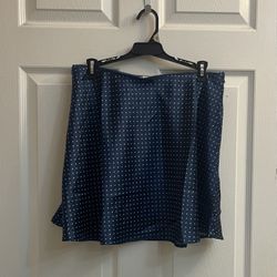 Brand New Blue Polka Dot Skirt Size L Juniors