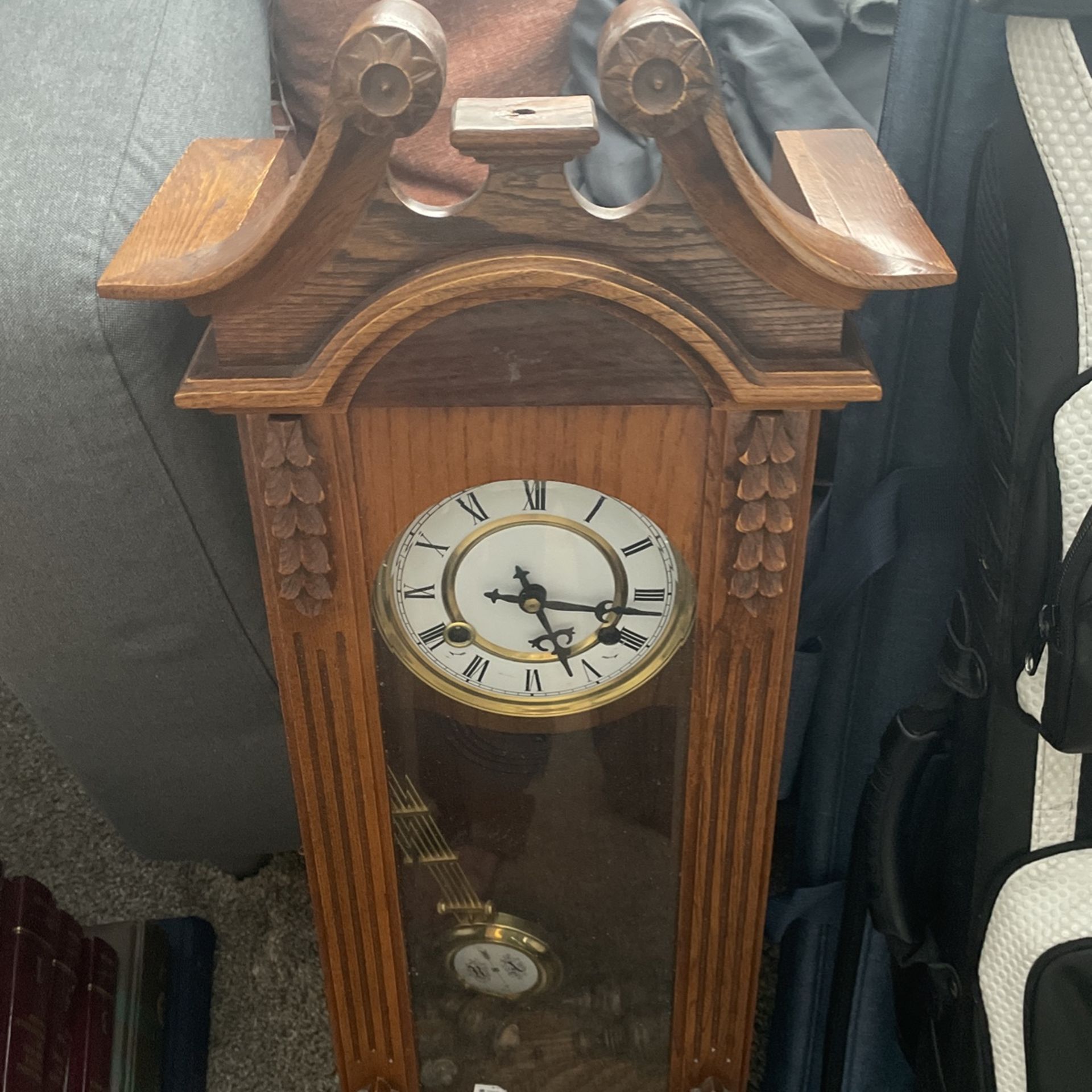 Grandfather Wall, Clock, Antique