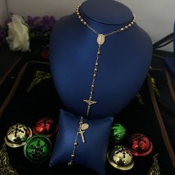 14Kt Gold Rosary Set (25.5 Grams )