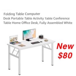 New  White Folding Table $80 Pick Up East Palmdale 