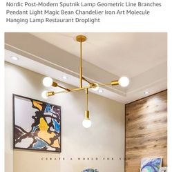 Gold Chandelier 5 Lights
