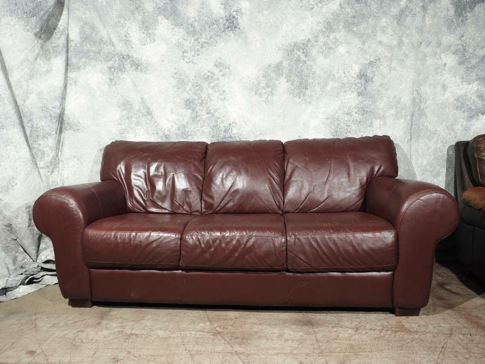 Real Leather Couch Like New Condition 