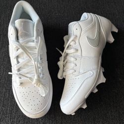 NIKE AIR JORDAN 1 LOW TD GREY FOG FOOTBALL CLEATS SIZE 9