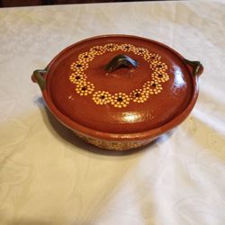 Hand Made Clay Pot With Lid/Terracota by Texas Custom Co.