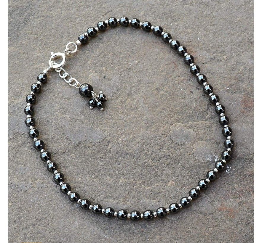 Beautiful Anklet Sterling-Silver Silver & Hematite Anklets for Women & Girls Now $29.99 To $25.99
