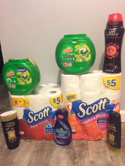 $50 2containers Gain pods and it’s 42counts and 61counts 1 Downy stoppable it’s 570g