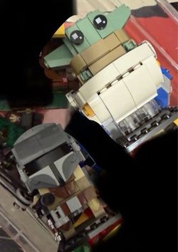 LEGO BrickHeadz 75317 Star Wars Mandalorian & The Child Grogu Complete Pair