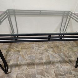 Glass And Metal Kitchen Table