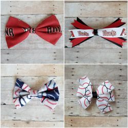 Baseball bows and headbands