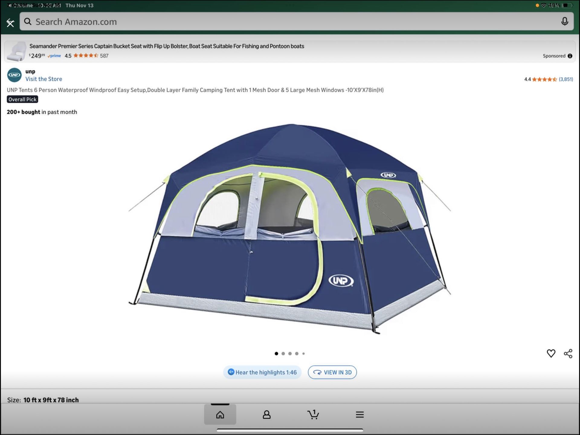 6 Person Camping Tent