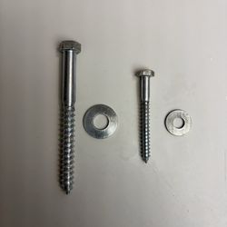 1/4 in. x 2-1/2 in. (108-Pack) & 3/8 in. x 4 in. (72-Pack) Exterior Hex Head Lag Screw & Washers