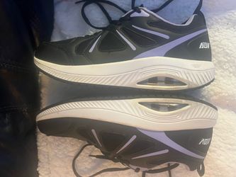 AQV Black and Lavender Running Sneakers
