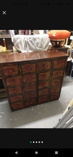 Pottery Barn Weathered Rustic Red Andover Apothecary Media Cabinet