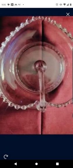 Glass heart candy dish
