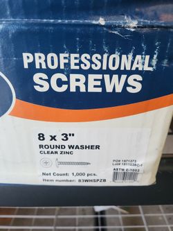 8x3 Round Washer Clear Zinc
