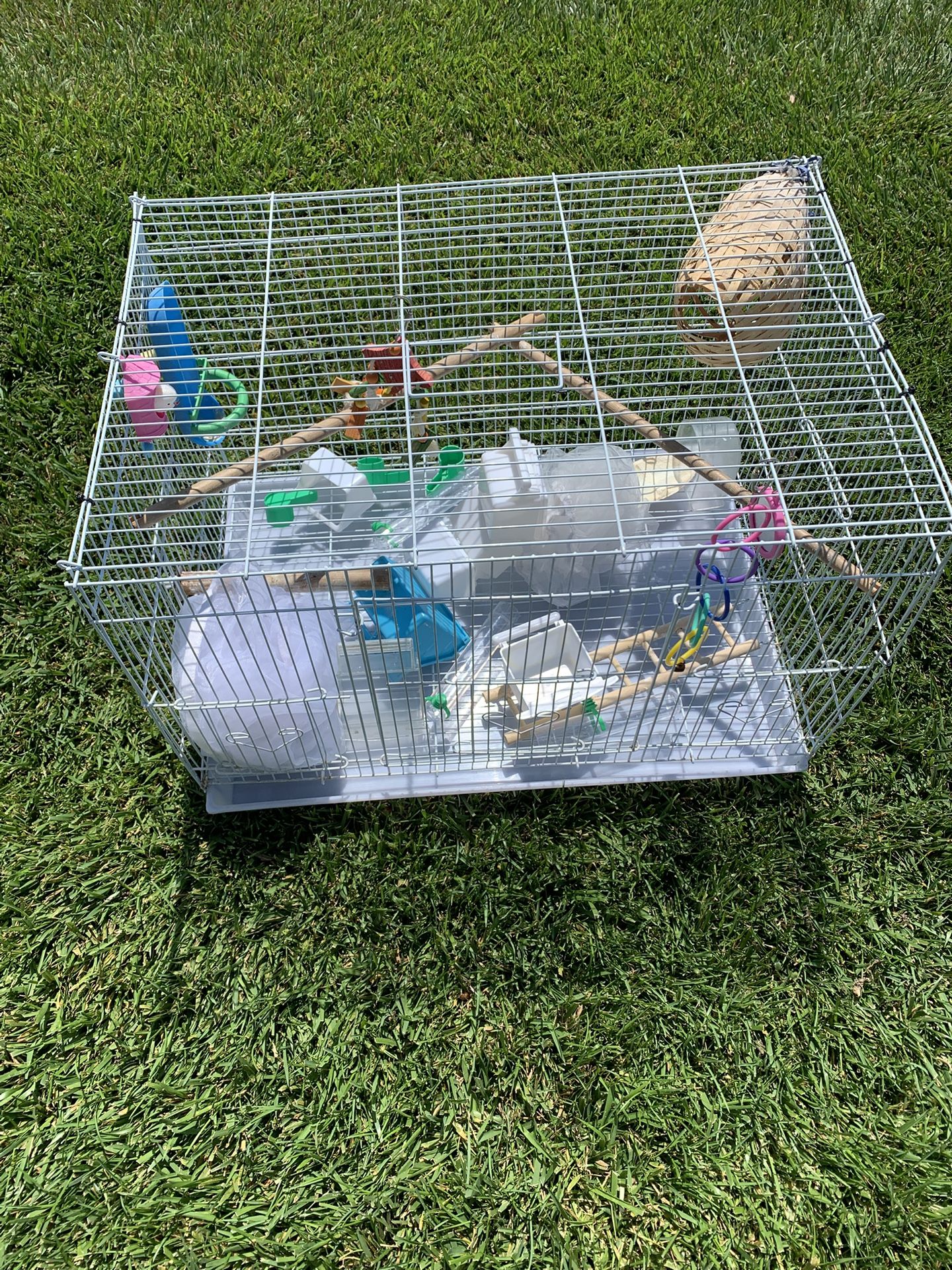 Bird Cage 23 Long 16 High. Comes With Everything In Picture