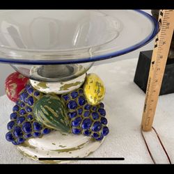 Vintage Unique Topiary Porcelain Fruit stand