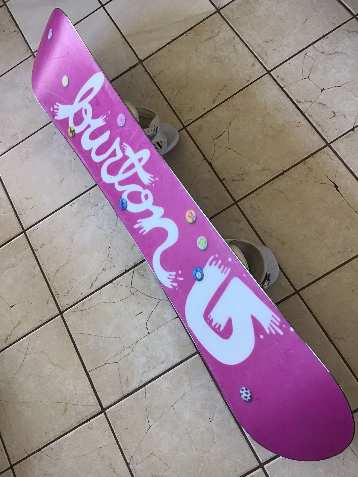 Snowboard Size 144 Burton “Feather” with Md. Bindings